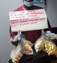 NDLEA Arrests Trafficker With N2.3bn Cocaine At Abuja Airport