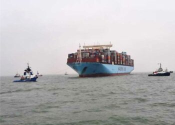 Maersk Megaship Refloated In Germany