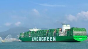 An Evergreen container carrier