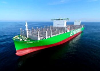 China’s First 24,000 TEU Containership Delivered To Evergreen