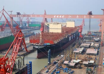 World’s Largest Containership Floated Out for MSC at Chinese Shipyard