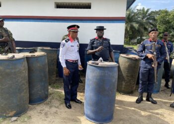Operation Delta Safe Hands Over 23 Seized Drums Of Diesel To NSCDC