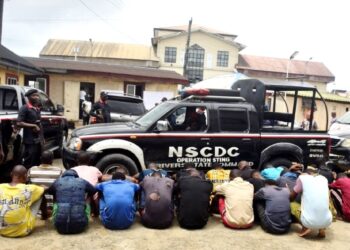 NSCDC Arrests 19 Suspected Illegal Crude Refiners In Rivers
