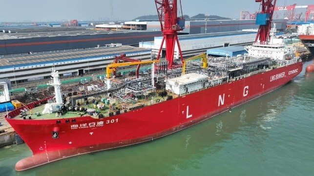 World’s Largest Bunker Vessel Created by Converting LNG Carrier in China