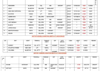 Vessels Expected At Lagos Ports As At 24th February, 2025