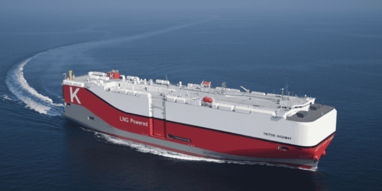 LNG-Fueled Newbuild Car Carrier Delivered To K Line In Japan