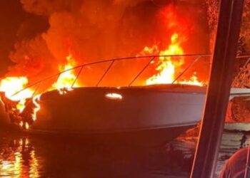 LAGFERRY Boat Catches Fire at Ipakodo Jetty, NIWA Deploys Rescue Team