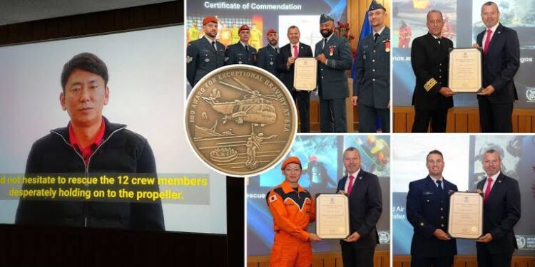 Officer Lee Tae Young Wins IMO Bravery Award For Saving 12 Crew Members