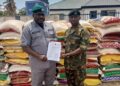 Navy Hands Over Seized 585 Bags Of Rice To Customs In Badagry