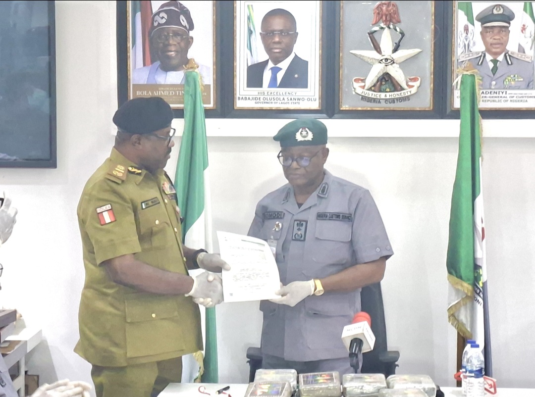 Nigeria Customs Seizes 25kg of Cocaine Worth Over N1 Billion at Seme Border
