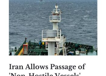 Non-Hostile Vessels Entitled To Safe Passage Through Strait Of Hormuz- Iran
