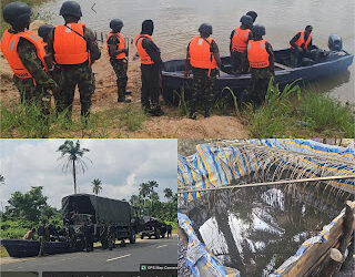 Nigerian Navy Destroys Four Illegal Refining Sites, Seizes 77,000 Litres of Suspected Stolen Crude in Rivers