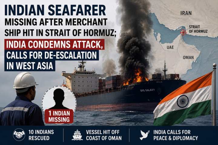 India Condemn Attacks On Vessels Crossing Strait Of Hormuz