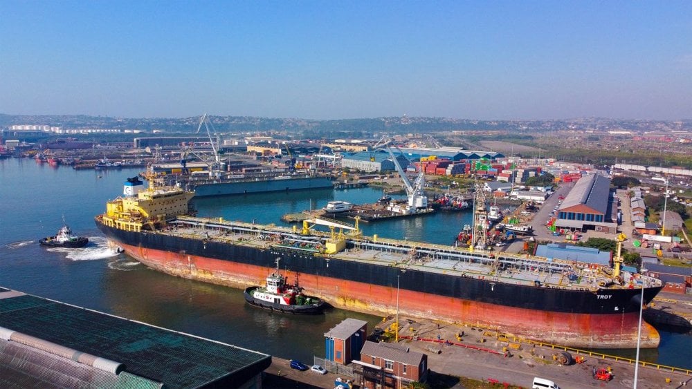 South Africa Drydocks Largest Vessel in More than a Decade