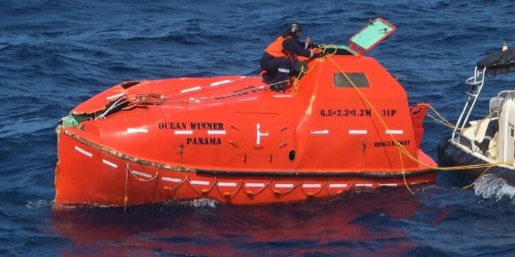 Hope Fades for Survivors as Indian Coast Guard Finds Lost Bulker’s Lifeboat