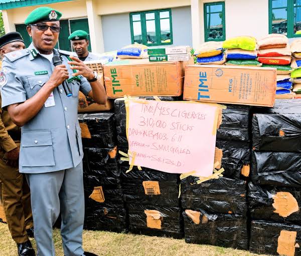 Seme Customs Seizes N365m Contraband, Intercepts Expired Noodles, Rice, Cannabis, Cigarettes