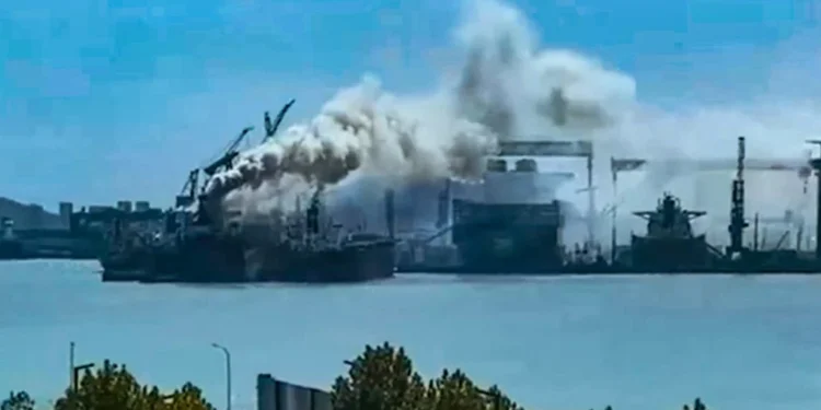 25 Dead In Bulker Blaze At Chinese Shipyard