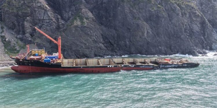 Salvors Pull MSC Baltic III Wreck Closer To Shore After Being Grounded Since February 2025
